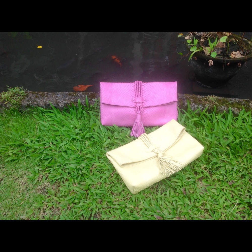 Genuine Python Skin Clutch - image 2